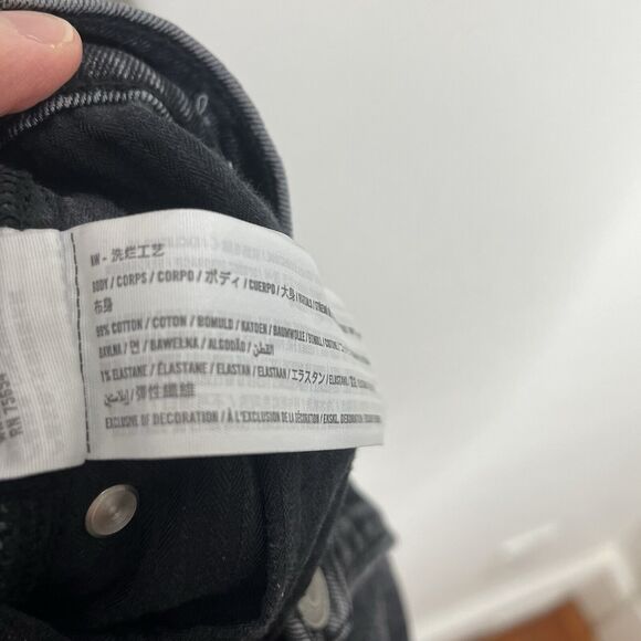 Abercrombie & Fitch Ankle Straight Ultra High Rise Curve Love Black Womens 27/4 - Picture 8 of 9